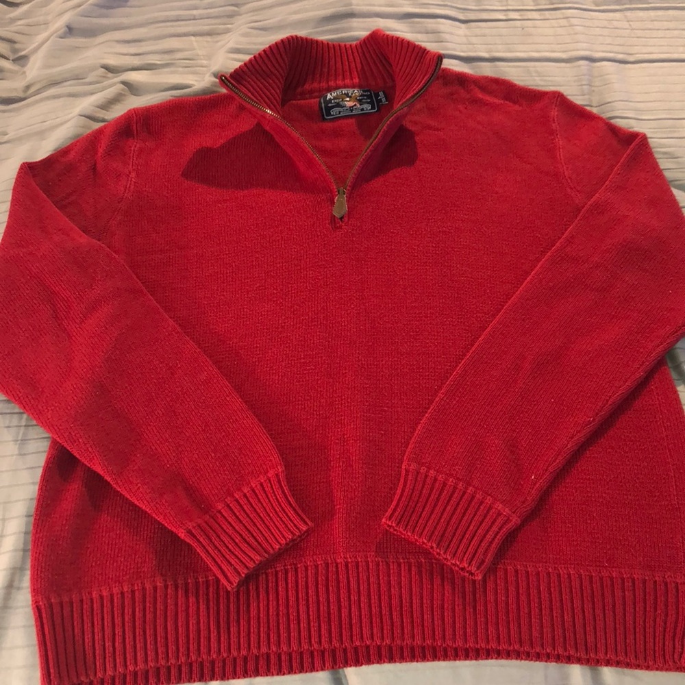 American living men’s quarter zip sweater